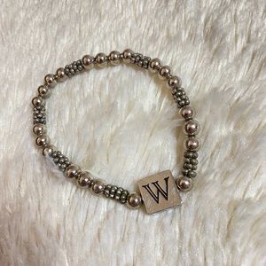 Stainless Silver pendant W bracelet